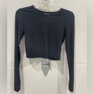 Beyond Yoga Women’s Long sleeve Knot Open Back Shirt Black Size Small